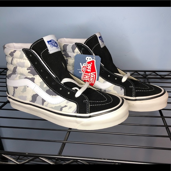 gray camo slip on vans